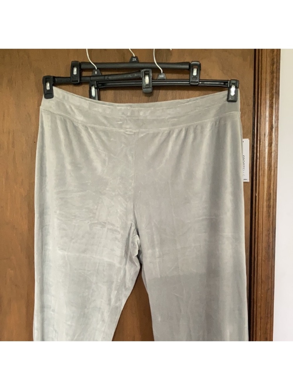 Sportelle gray velour velvet soft comfy pull on pant 2X - Picture 5 of 17